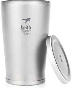Keith titanium vacuum-insulated plastic-free coffee tumbler