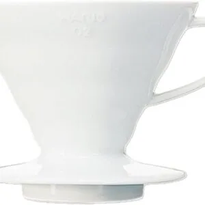 Hario V60 ceramic pour-over coffee dripper, plastic-free