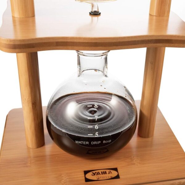 Yama Cold Brew Maker I Ice Coffee Machine With Slow Drip Technology I Makes 6-8 cups (32oz), Large Capacity Cold Brew Coffee Tower, Bamboo Straight Frame - Image 6