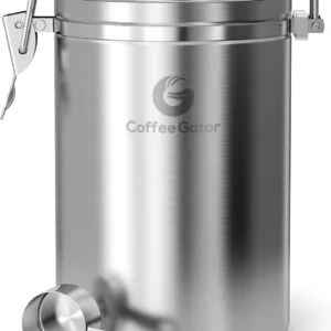 Coffee Gator stainless steel airtight coffee storage canister