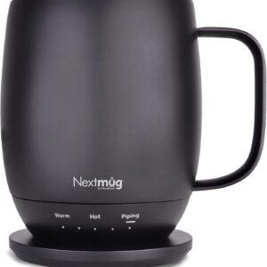 Nextmug - Temperature-Controlled, Self-Heating Coffee Mug (14 oz.) (Black)