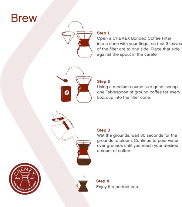 Chemex Pour-Over Glass Coffeemaker - Classic Series - 8-Cup - Exclusive Packaging - Image 5