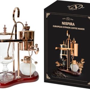 Nispira Belgium Royal Family Balance Syphon Unique Gravity Vintage Coffee Maker Vacuum Brewing System Copper 500 ml