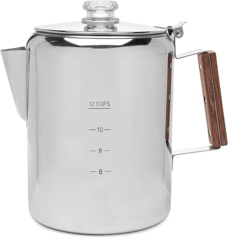 Coletti Bozeman stainless steel coffee percolator, plastic-free