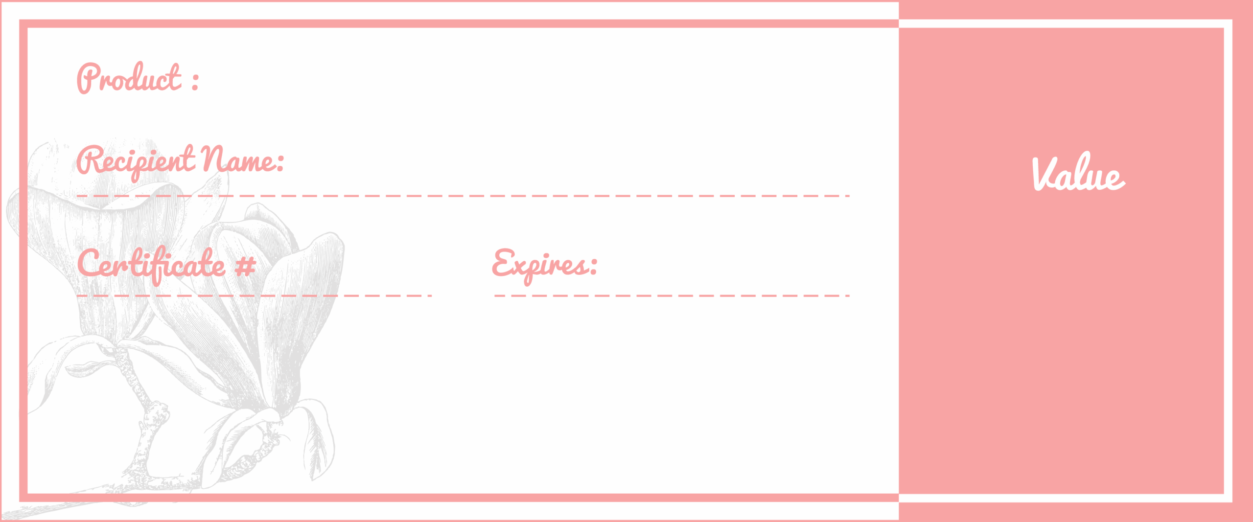 Gift Certificate Group 2: Feminine